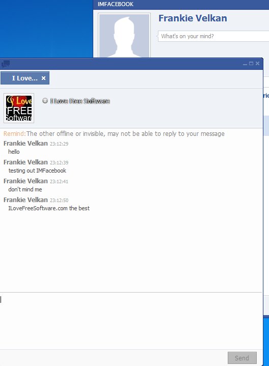 IMFacebook chatting with a user