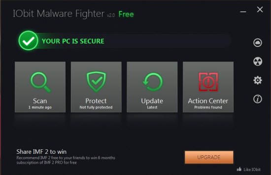 Iobit Malware Fighter 2 interface