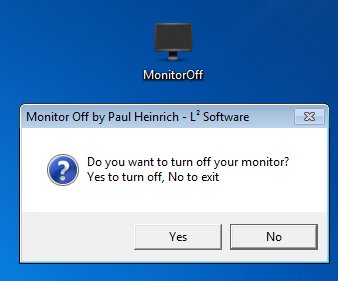 Monitor Off icon working