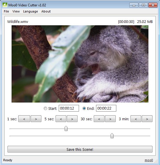 Moo0 Video Cutter selecting options