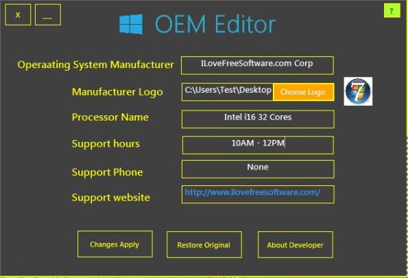 OEM Editor added info