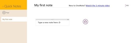 OneNote App For Windows 8
