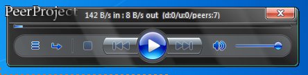 PeerProject media player controls