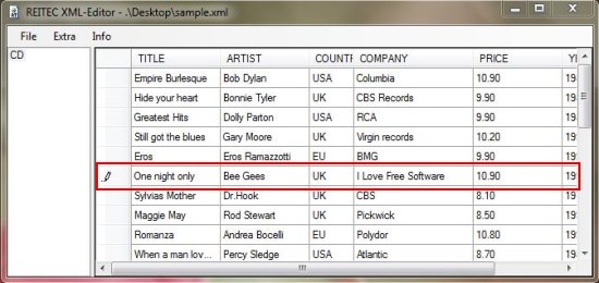 REITEC XML Editor editing