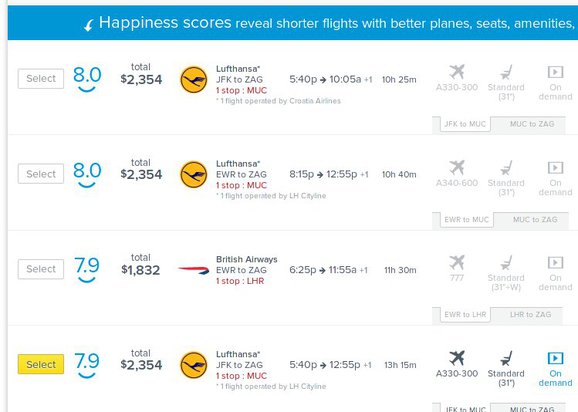 RouteHappy flights