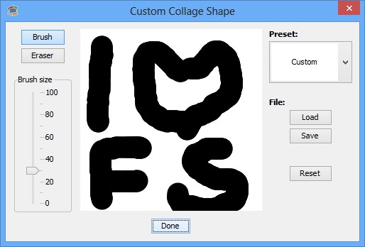 Shape Collage custom shape