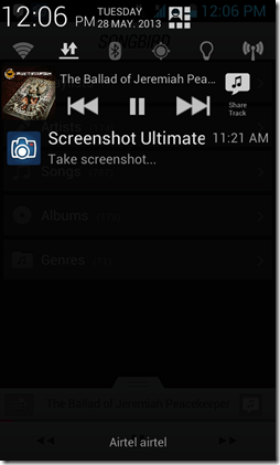 Songbird notification bar