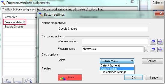 TaskBow 02 customize Windows taskbar