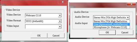 Video Frame To WMV audio video settings