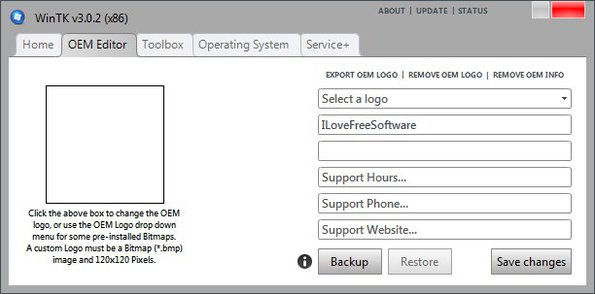 WinTK OEM editor