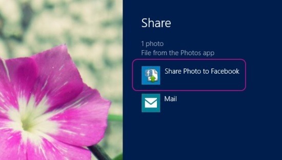 Windows 8 Share Photo To Facebook