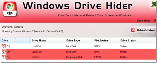 Windows Drive Hider 01 hide drives in Windows