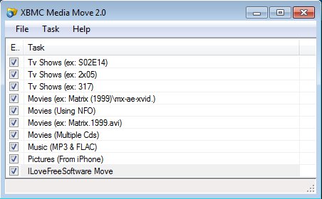 XBMC Media Move default window