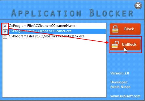 application blocker unblock applications