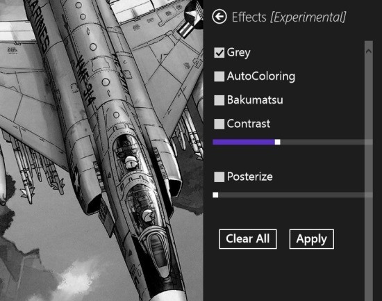 color effects comic reader app windows 8