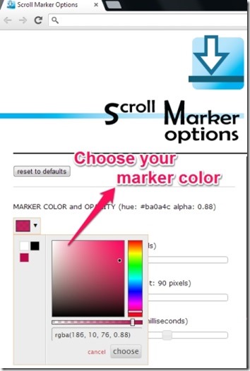 scroll marker color