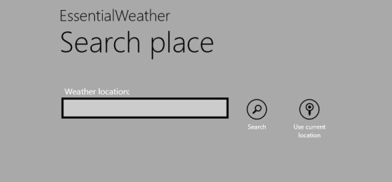 search location Windows 8 Weather app
