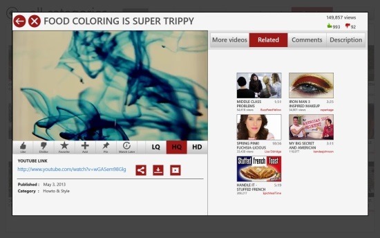 windows 8 youtube app