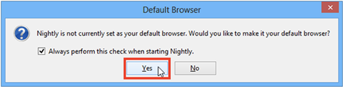 Make default browser