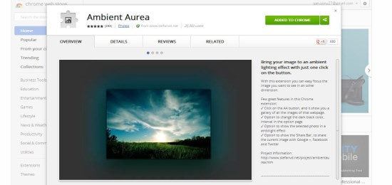 Ambient Aurea interface