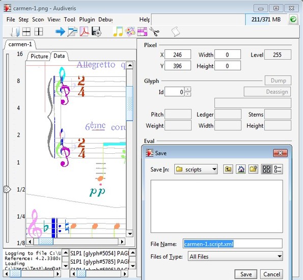 Audiveris converted notes save