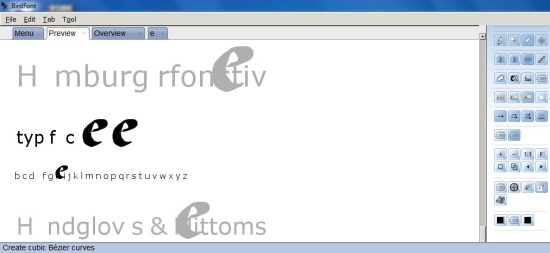 Birdfont preview 01