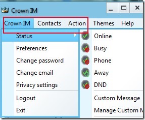 Crown IM 03 free instant messenger