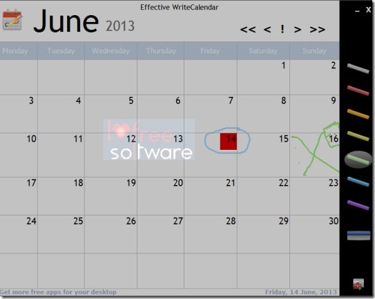 Effective WriteCalendar 01 writable calendar for desktop