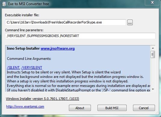 Exe to Msi Converter Free file conversion