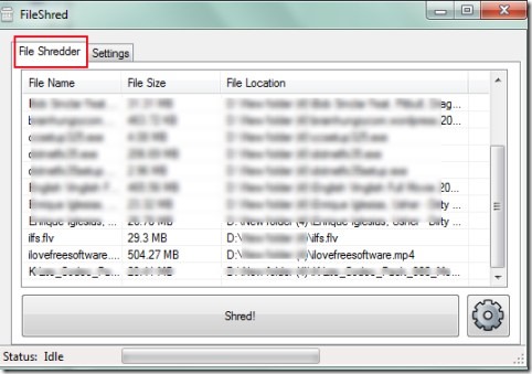 FileShred 02 free software for shredding files