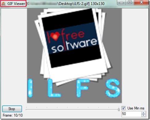 View Animated Gif, Extract Frames, Save Them With Portable GIF Viewer