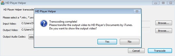 HD Player Helper conversion complete