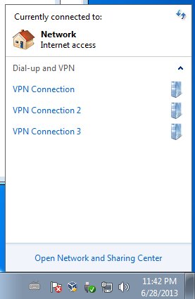 JustFreeVPN connection