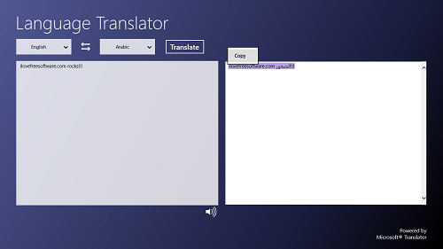 Language translate copy operation
