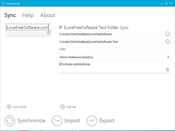 MetroBackup added sync job