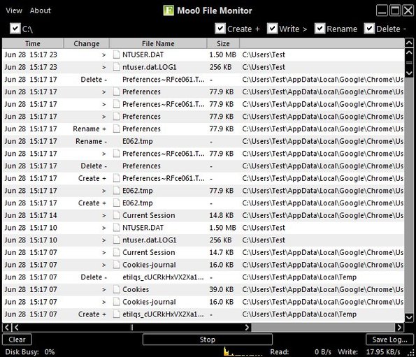 Moo0 File Monitor default window