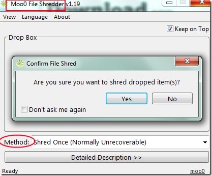 Moo0 File Shredder 01 free file shredder software