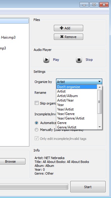 NeatMP3 orgnizing songs