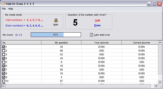 OddOrEven interface 01