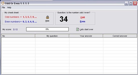 OddOrEven interface