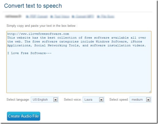 From Text To Speech 01 free text to speech online service