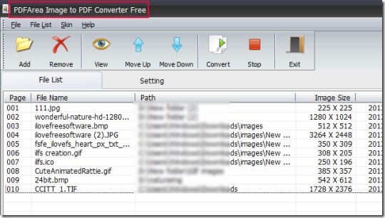 PDFArea Image To PDF Converter Free 01