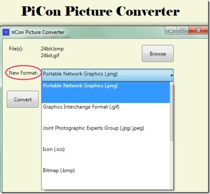 PiCon Picture Converter 02 convert images to jpg