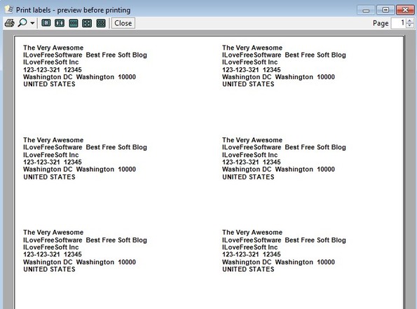 Print Envelop lable setup