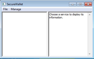 SecureWallet default window