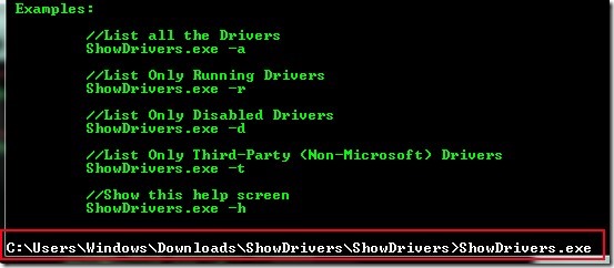 ShowDrivers 02 view list of installed drivers