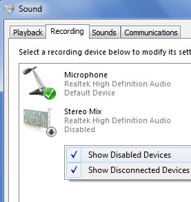 Spotify Recorder activating stereo mix