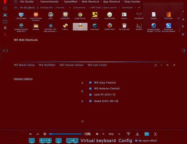 WX Xtreme Desktop default window