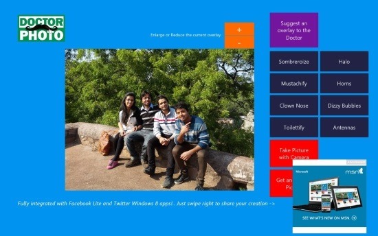app interface Add Sticker To Images In Windows 8 Doctor Photo App