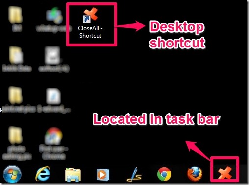 close all task bar